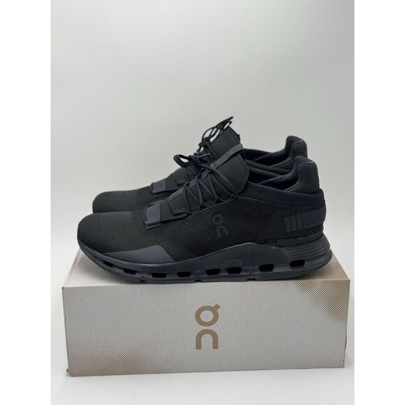 On Men's Cloudnova Shoes Black / Eclipse New In Box Size 14